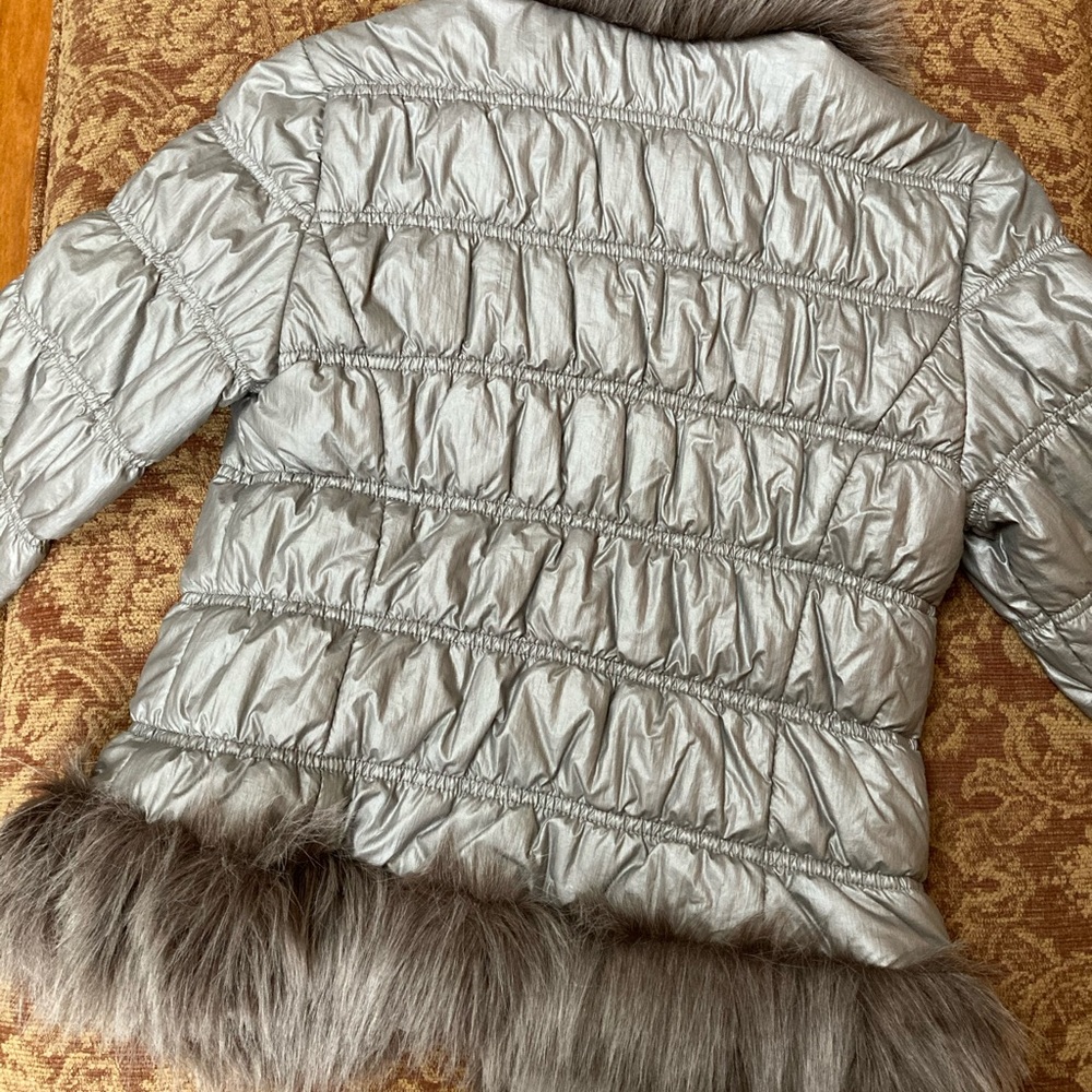 INC Silver Jacket with Fur - Picture 3 of 17